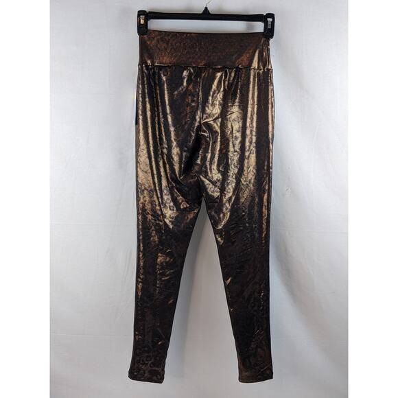 Wild Fable Leggings Metallic Gold Animal Print M High Waisted Wide Waistband New - Picture 7 of 11